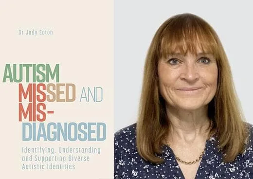 Book cover about autism diagnosis featuring dr judy eaton